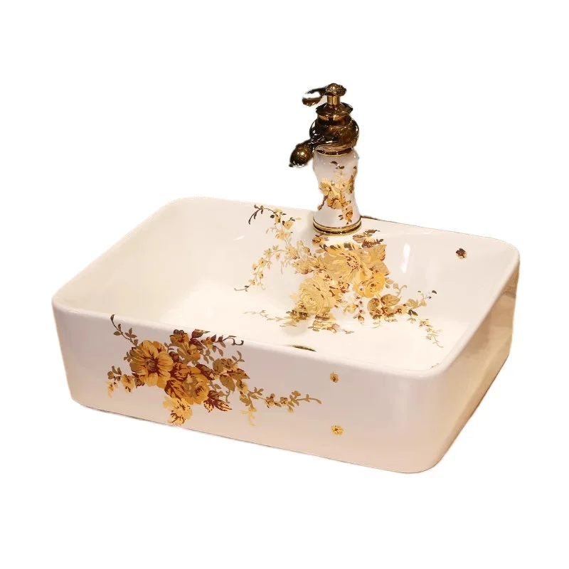 

Скандинавская столешница, прямоугольная раковина, бытовая раковина, балконная керамическая раковина