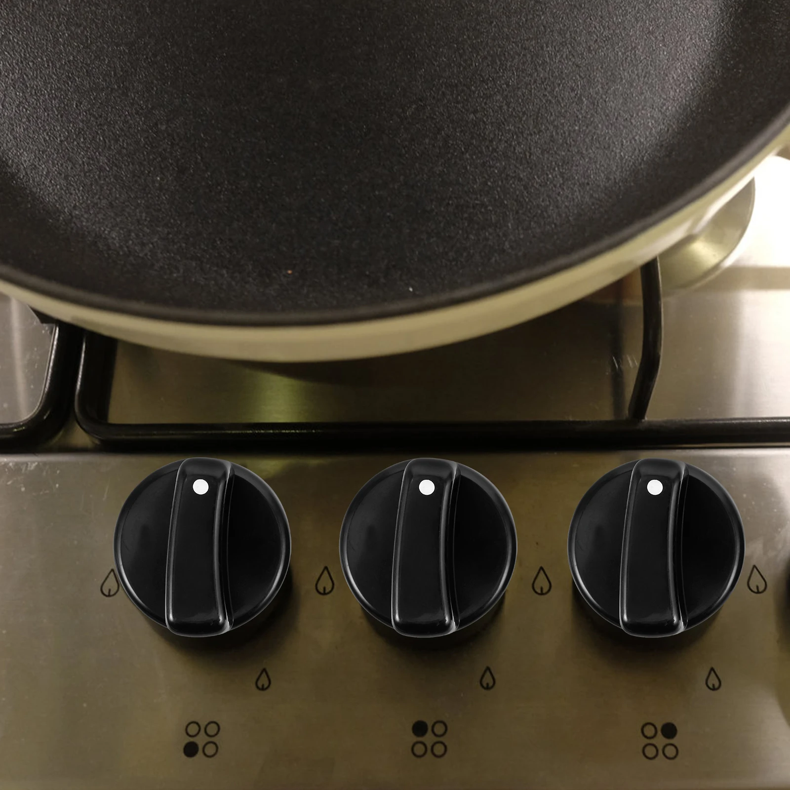 

5Pcs Gas Stove Knobs Replacement Durable Easy Grip Stove Control Knobs Kitchen Cooker Supplies Gas Cooker Kitchen Essentials