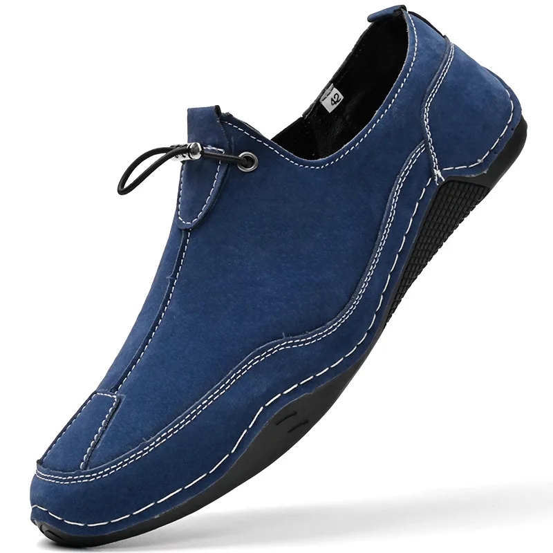 

Plus Size Fashion Handmade Leather Casual Men Shoes Design Sneakers Man Loafers Breathable Low Top Flat Shoes Driving