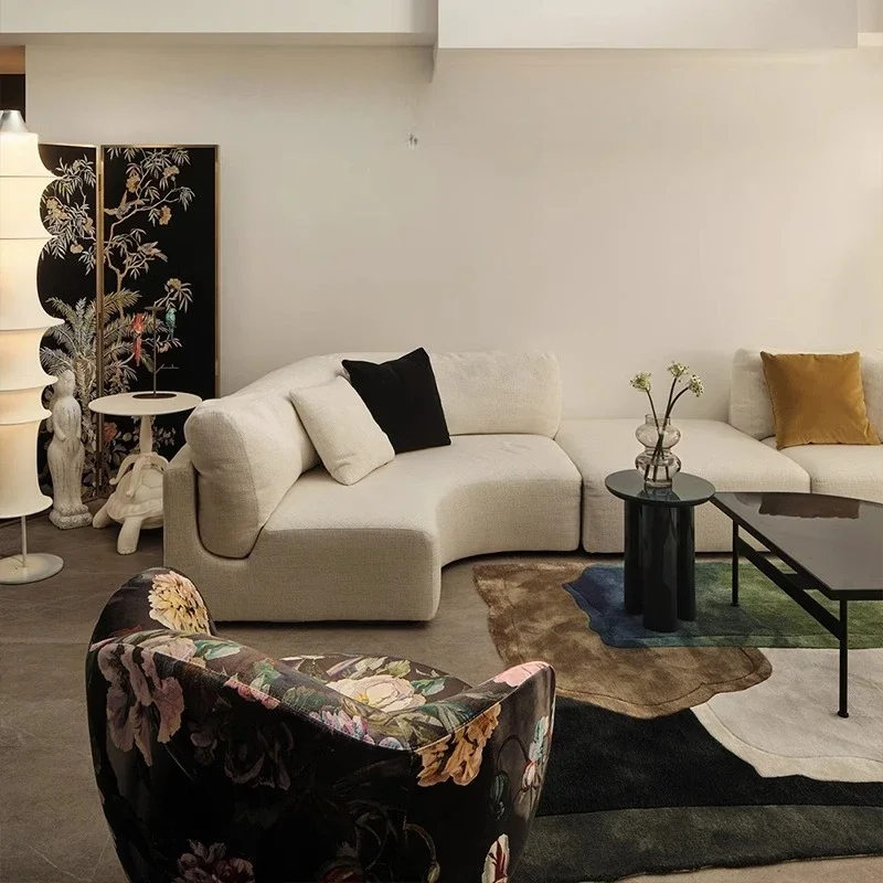 Irregular wool carpet, living room sofa cushion, special-shaped high-end artistic sense, bedroom modern retro