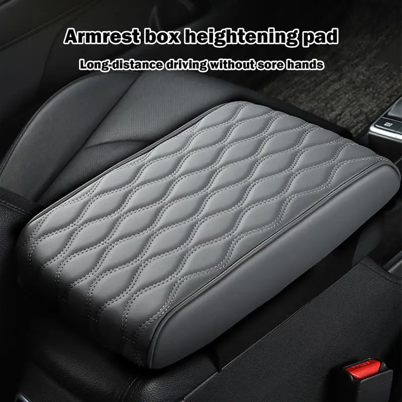 Car Armrest Box Mat Booster Cushion Center Console Cushion Pad For Arm Support Thick Armrest Cushion For Interior Spare Parts