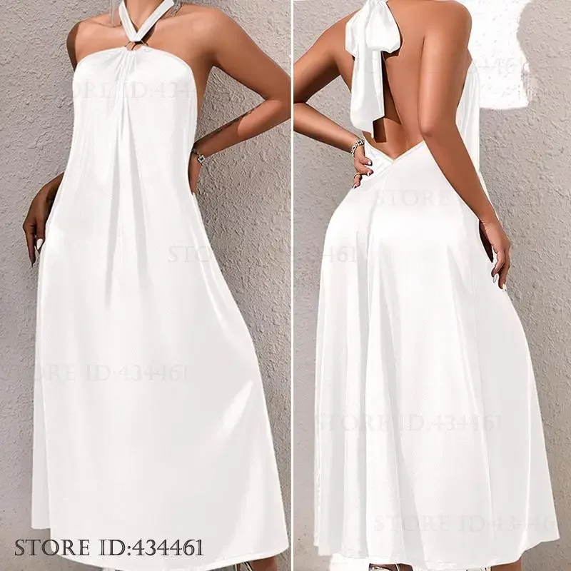 Camicia da notte lunga senza schienale sexy Pigiama Primavera Estate Nuova Chemise Indumenti da notte Camicia da notte Allentata Casual Seta del ghiaccio Abito da casa Camicia da notte