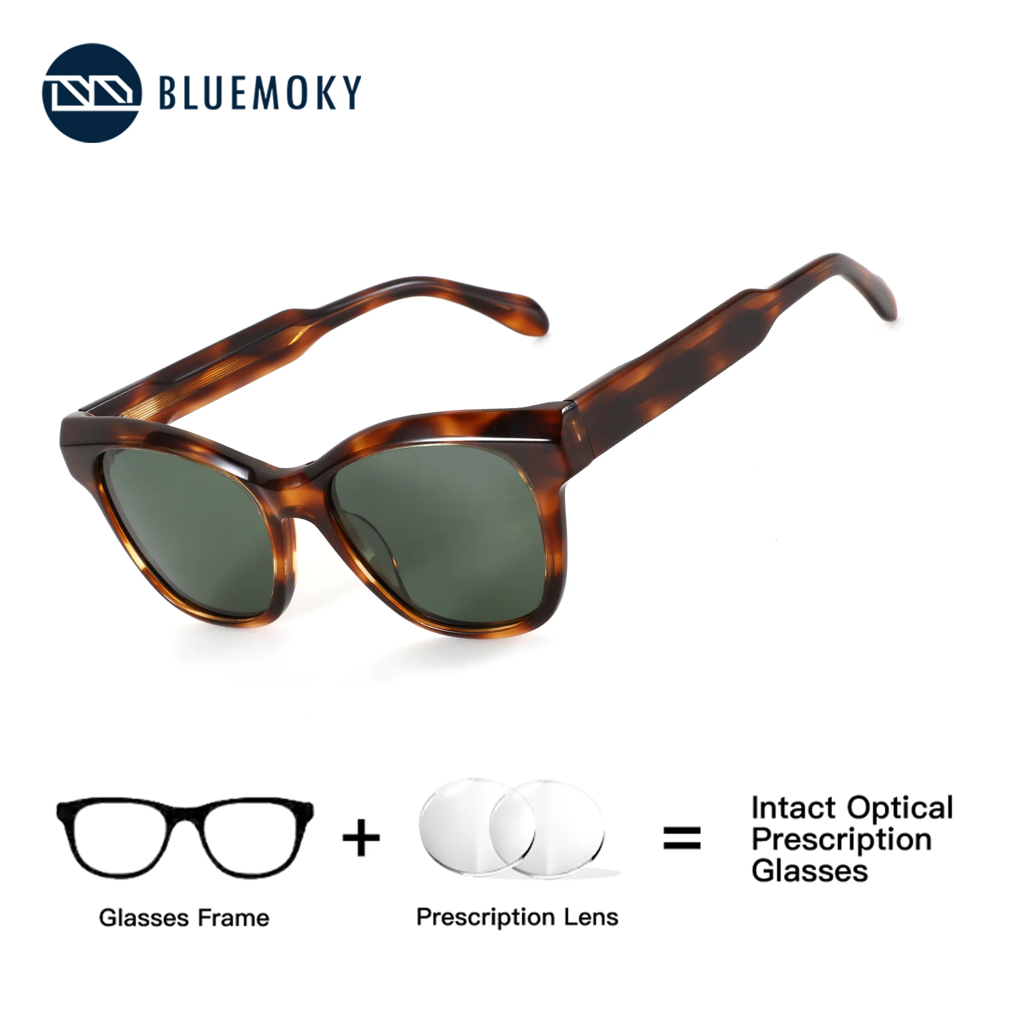 BLUEMOKY Butterfly Acetate Polarized Prescription Sunglasses Female UV400 Protection Shadow Sun Glasses Women's Medical Glasses