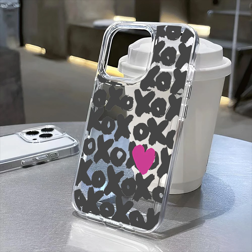 

XOXO Vivid transparent case is suitable for iPhone 16, 16Pro, 16Pro Max 16Plus to iPhone 11, 12, 13, 14 and 15 series.