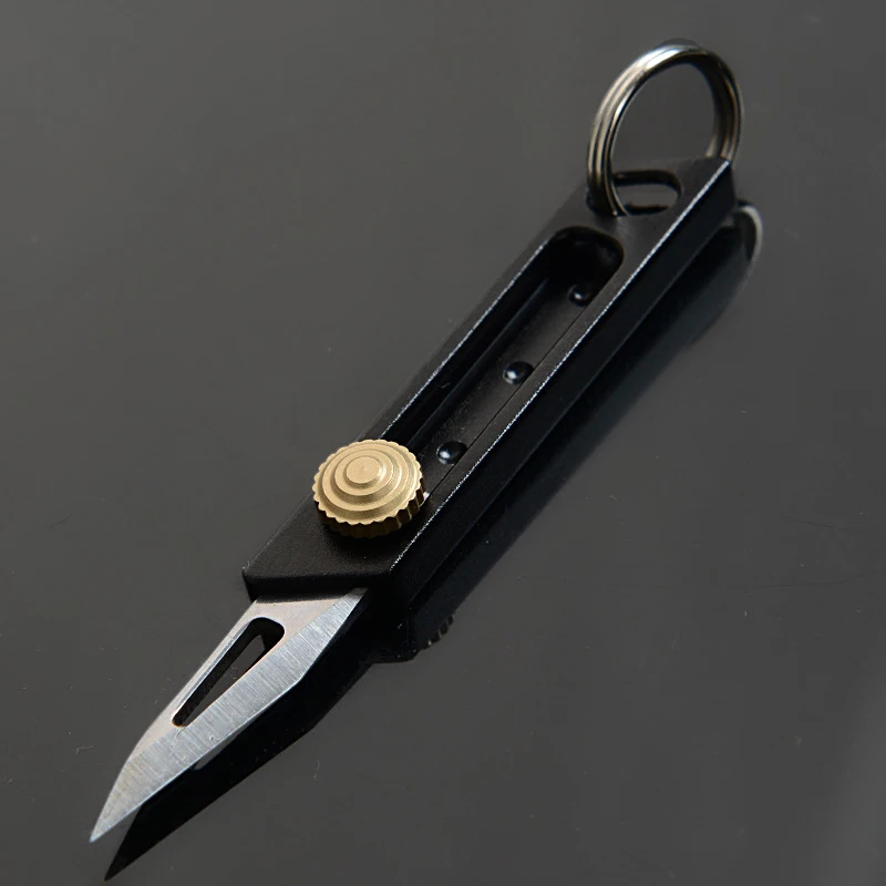 New titanium alloy mini knife small sharp self-defense knife pendant keychain gadget portable express unpacking artifact