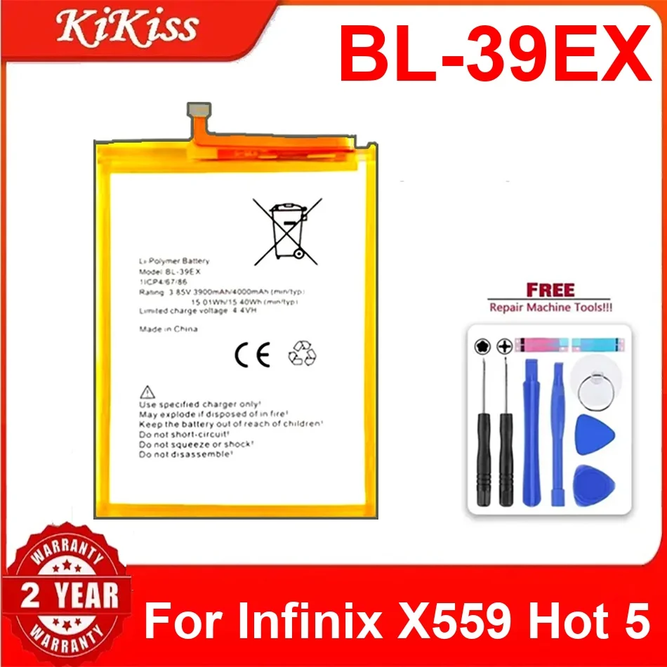 

Батарея BL 39EX для Infinix X559 Hot 5, сменная литий-полимерная батарея