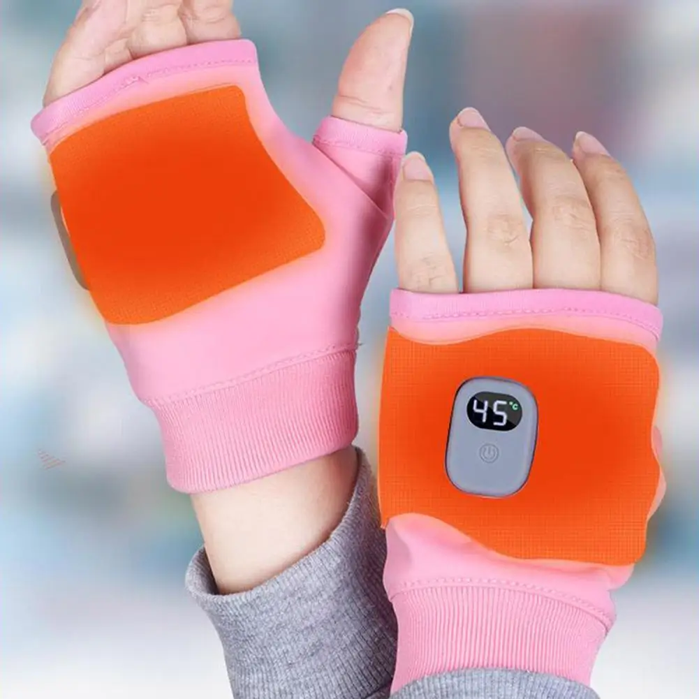 Adjustable USB Electric Heated Gloves With 2000mah Battery Heating Gloves Women Touch Screen Smart Heat Winter Warmer