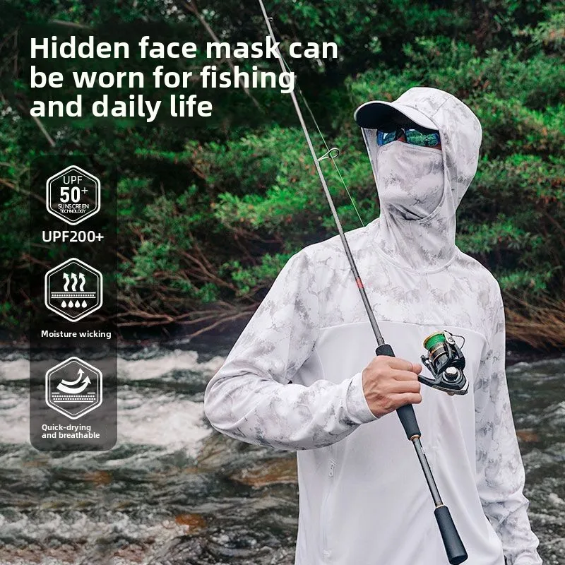 2026 Fishing Sunscreen Men's Summer Breathable Outdoor Sports Quick-drying Women's Camo Sunscreen Clothing Tracksuit Men Hoodie