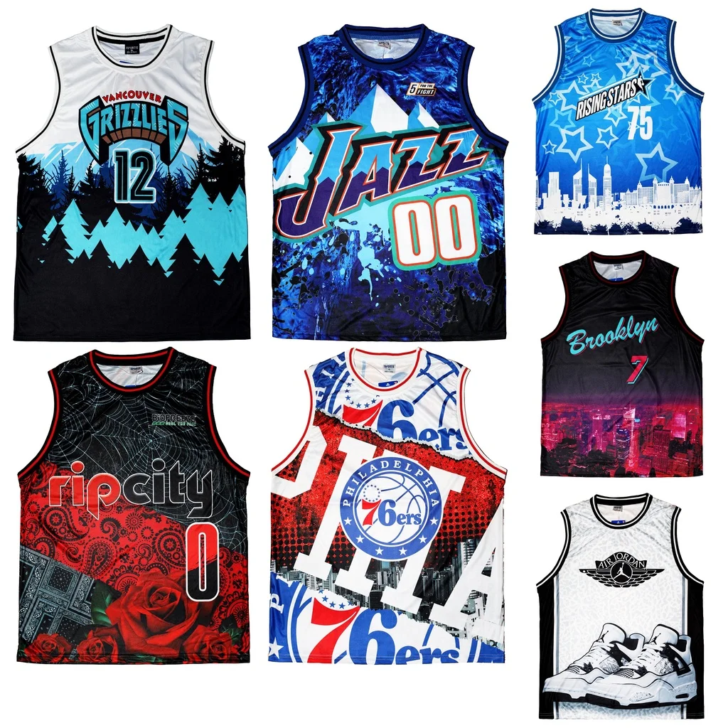 2025 New Men's Quick-drying Vest Sports Breathable American Men's Basketball Shirt Full Sublimation Printed Sando Shirt