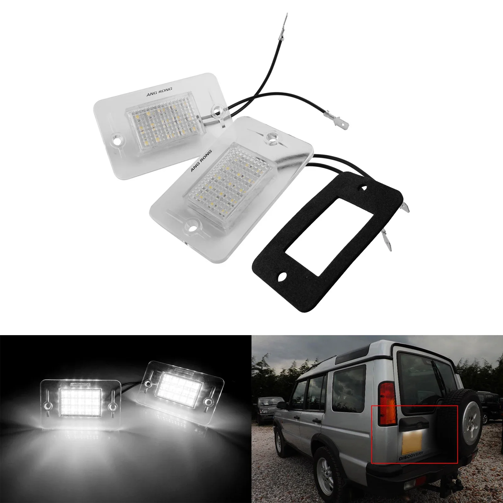 For 1989-2004 Land Rover Discovery 1 2 L318 White LED Licence Number Plate Light