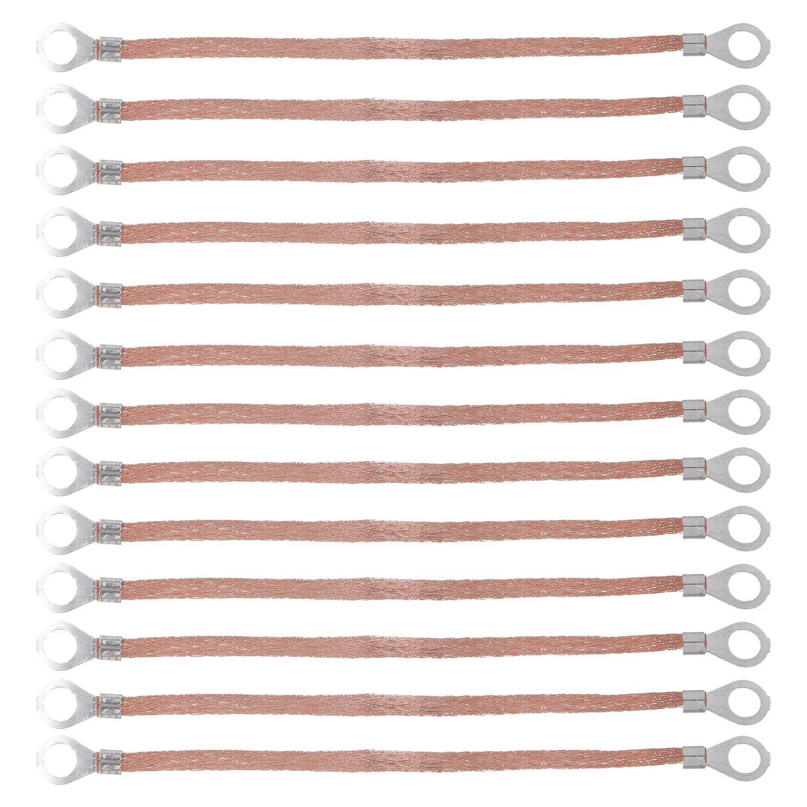 100 قطعة سلك التأريض المضفر النحاسي سلك الرصاص الأرضي المرن للإلكترونيات الصناعية معدات الجهد العالي كابل التدريع #4