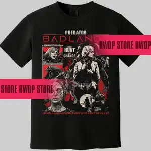 تي شيرت Predator Badlands تي شيرت ريترو للخيال العلمي جرافيك تي شيرت للجنسين فيلم رعب 80s فيلم الحركة