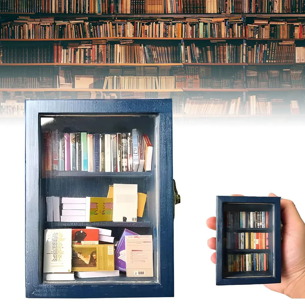 

Creative Anti-Anxiety Bookshelf Ornament Miniature Book Match Boxes Gift Shake Away Your Anxiety Doll House Decoration Gifts
