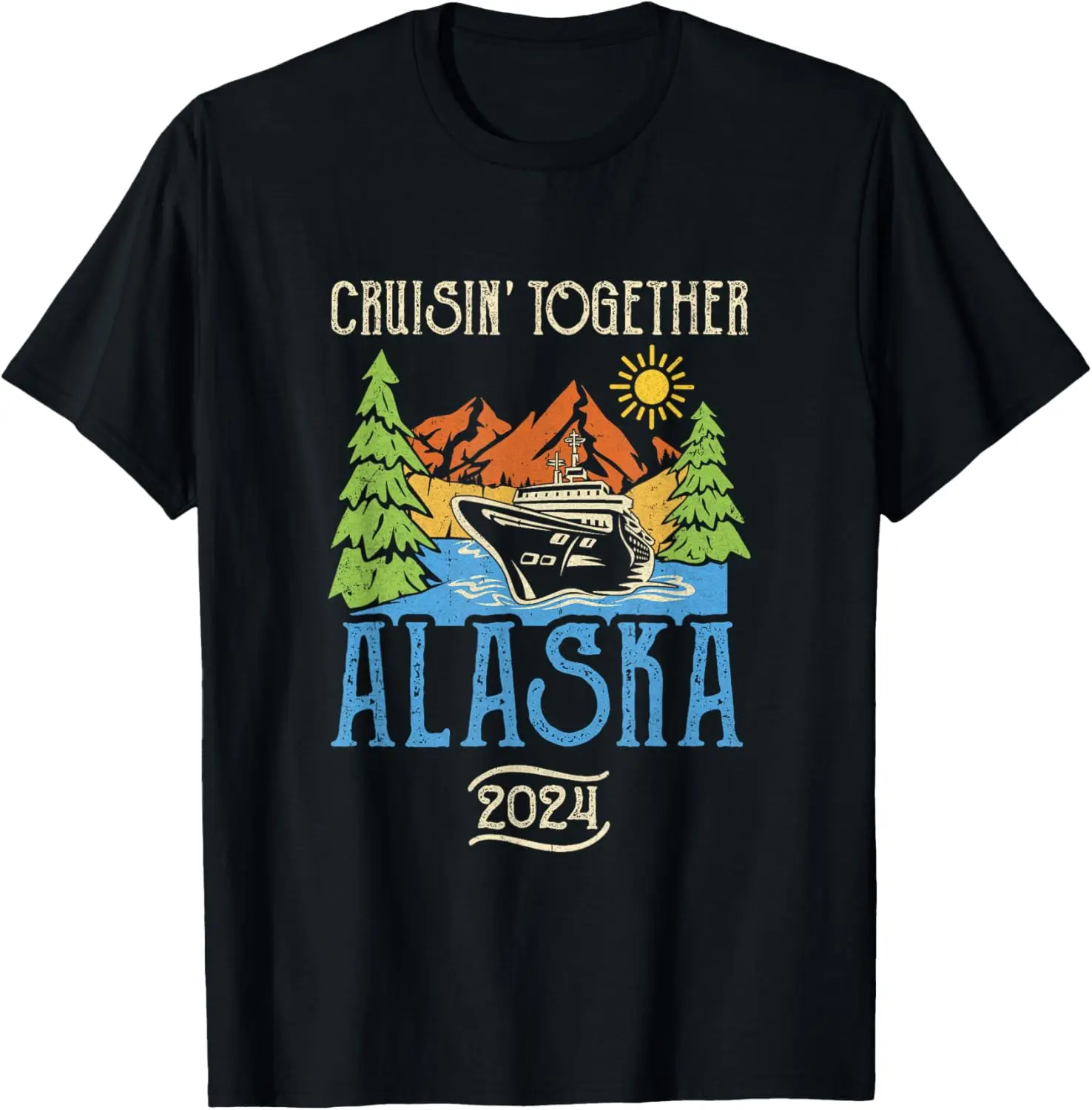 

Одинаковая футболка Family Friends Group Alaska Cruise Together 2024.