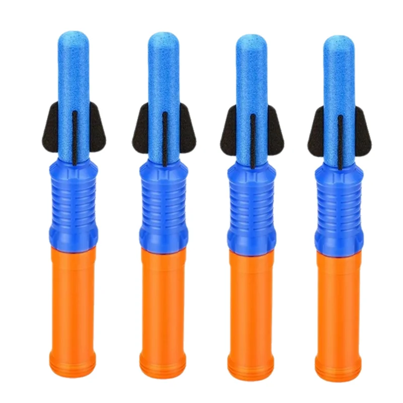 Handheld Rocket Launcher With 4Pcs Foam Rockets, Launch Up To 50 Feet Range, Fun Outdoor Gift For Boys And Girls
