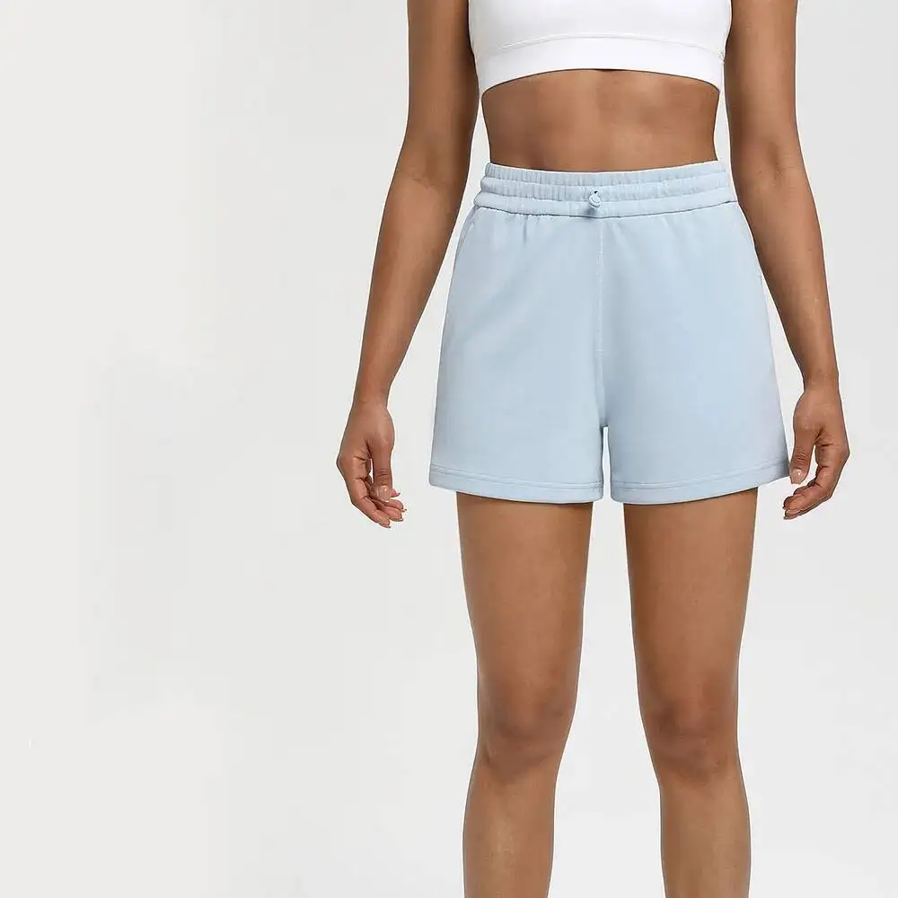 

Women S Summer New Sand Washed Air Layer Yoga Shorts High Waist Loose Fit For Fiess Sports Casual