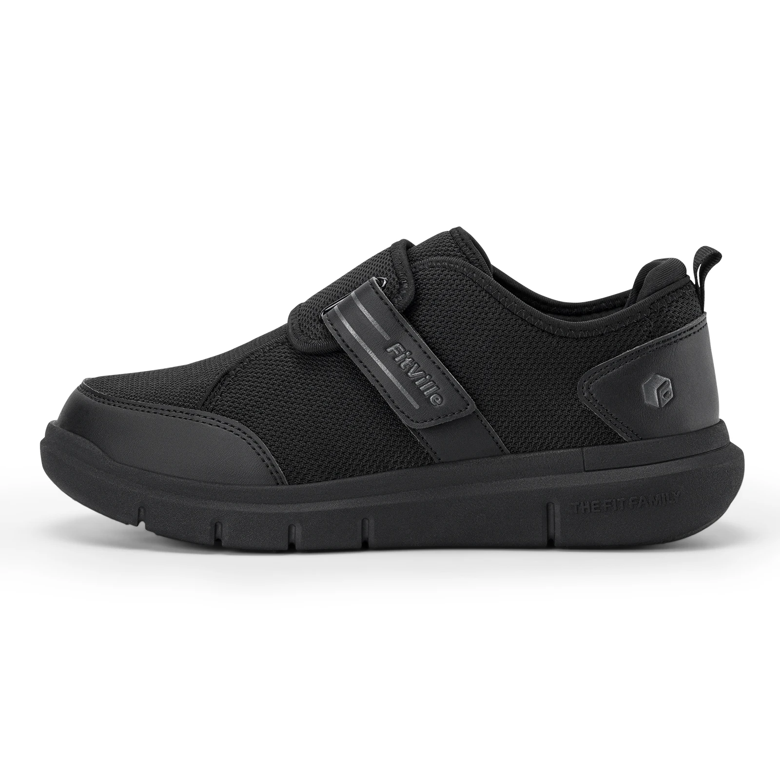 FitVille Diabetic Shoes for Men Extra Wide, Hook and Loop Walking Shoes for Elderly for Swollen Feet Foot Pain Relief Neuropathy