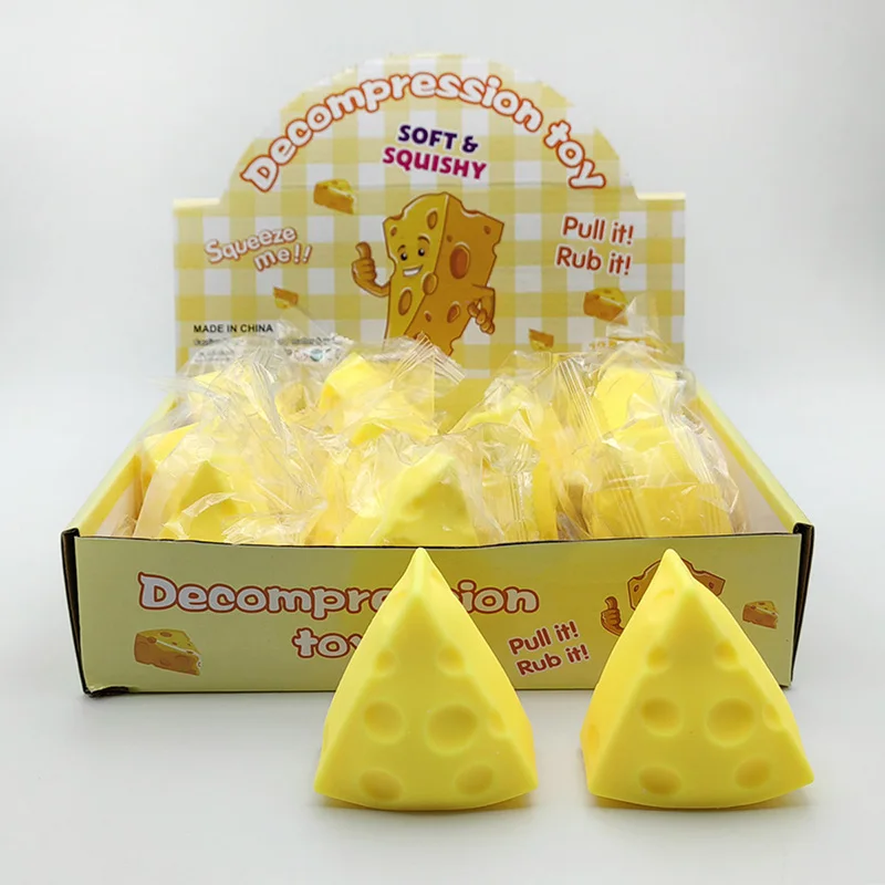Jumbo Käse-Würfel Stressball Großer Formbarer Käse-Squeeze-Ball Nicht-Springender Fidget-Spielzeug ASMR Sensorisches Anti-Stress Festival-Geschenk