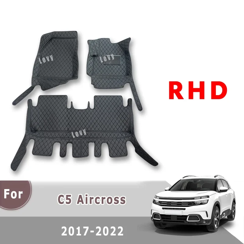 

Ковры RHD для Citroen C5 AIRCROSS 2022 2021 2020 2019 2018 2017, автомобильные коврики на заказ, автомобильные аксессуары для интерьера, чехол для ног