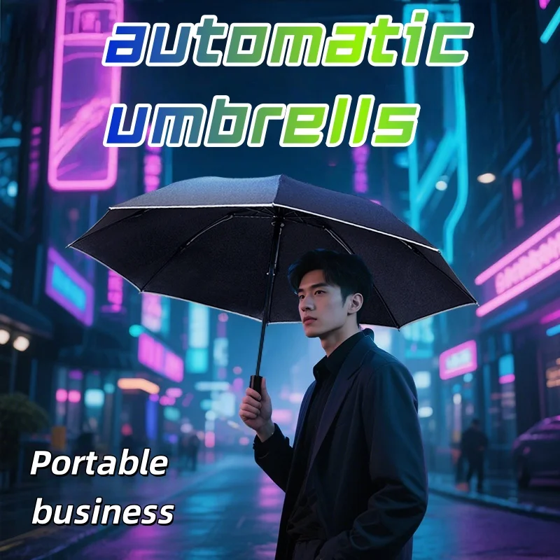 

Fully Automatic Umbrellas for Man Electric Smart Umbrella One-click Opening and Closing Providing Gifts Advertising Umbrella