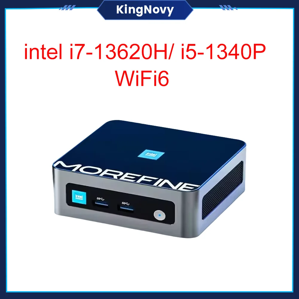 

M9 Pro Morefine NUC Mini PC 13th Gen Intel i7-13620H i5-1340P N100 DDR4 NVME WiFi6 Dual HDMI2.0 2.5G LAN Portable Mini Computer