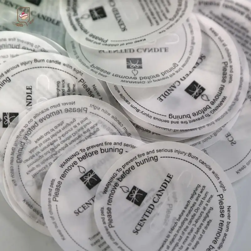 10Pcs DIY Manual Fragrance Candle Stickers Label Cup Sticker Translucent Candle Round Sulfuric Acid Paper Dust Proof Sticker