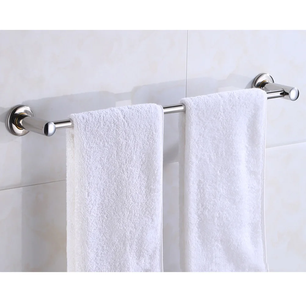 

Stainless Steel Rustproof Towel Rack 40cm Heavy Duty Bathroom Organizer Polished Finish Multipurpose Hanging Rail