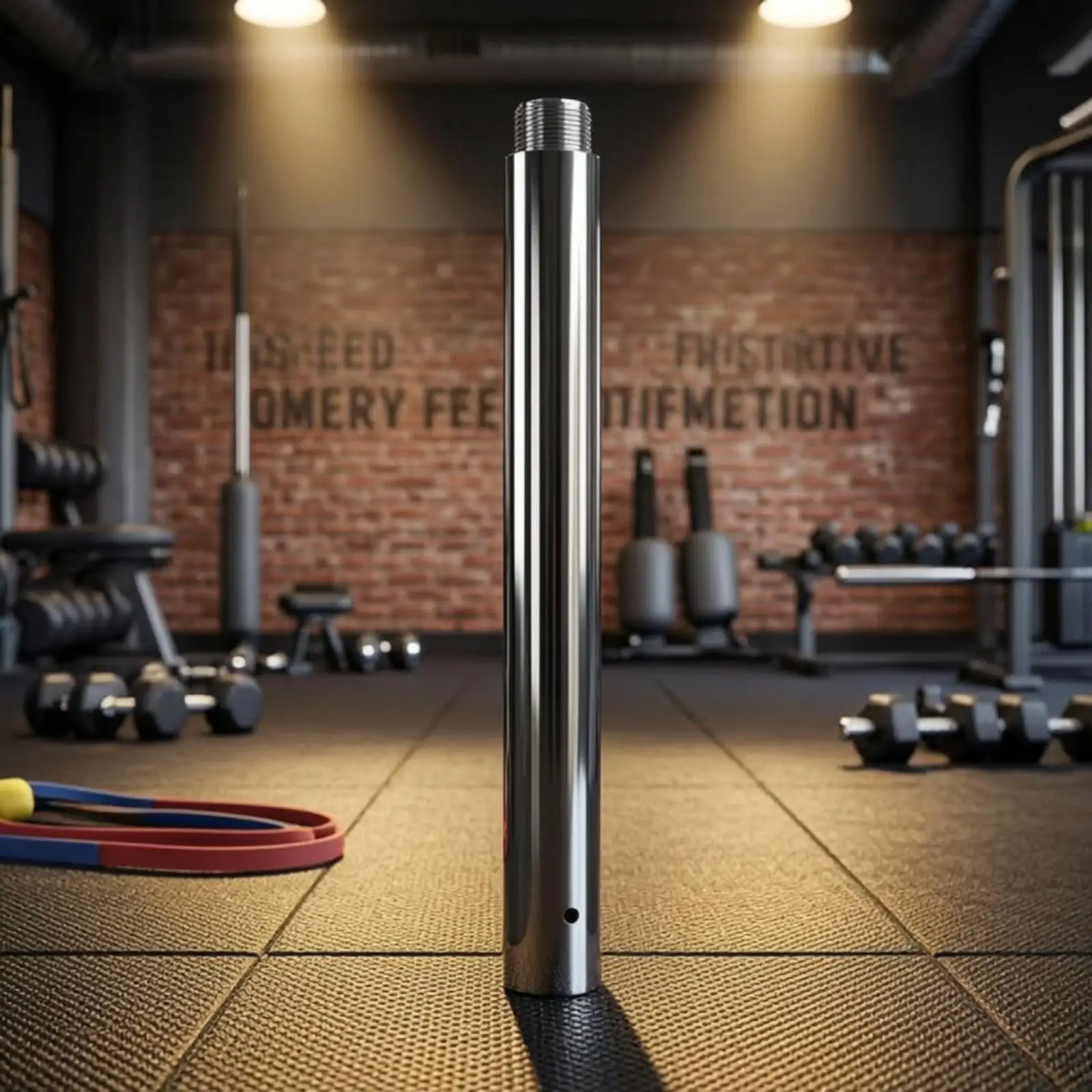 Smooth Reflective Dance Training Pole Extension for Secure Connection Adjustable Home Studio Setup