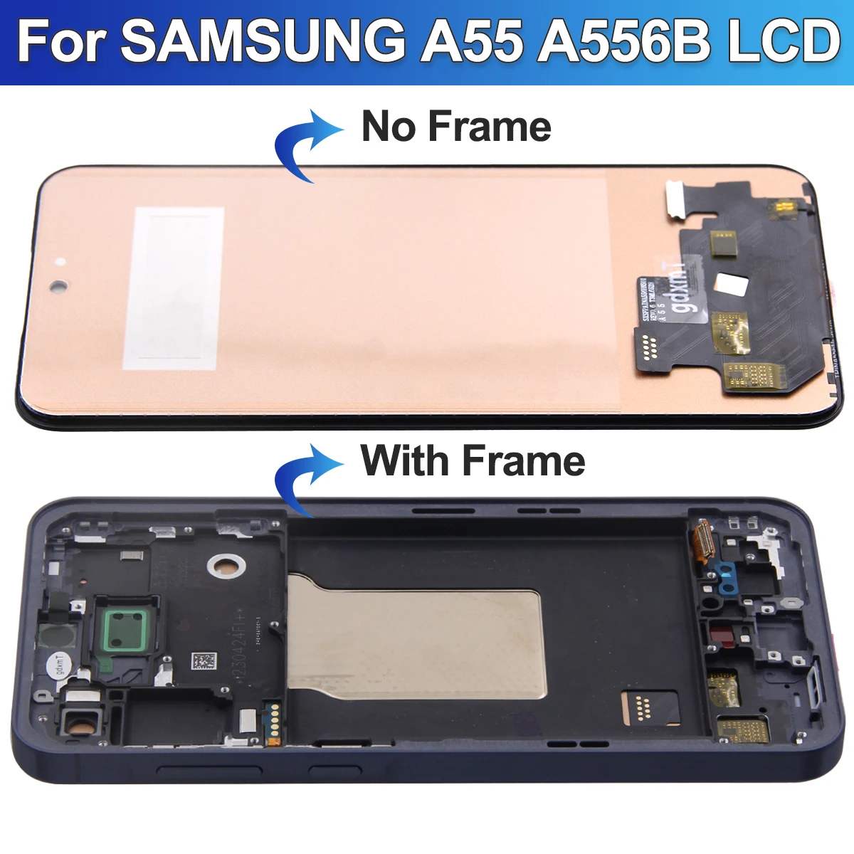 6.6'' For Samsung A55 5G LCD Display Touch Screen Digitizer For Samsung A556B A556B/DS SM-A556E SM-A556E/DS LCD With Frame