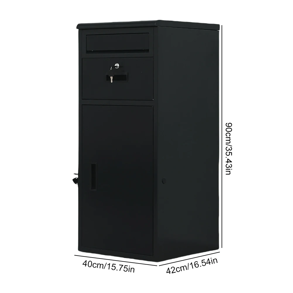 Package Delivery Box with Lock Outdoor Package Delivery for Porch House (Black)