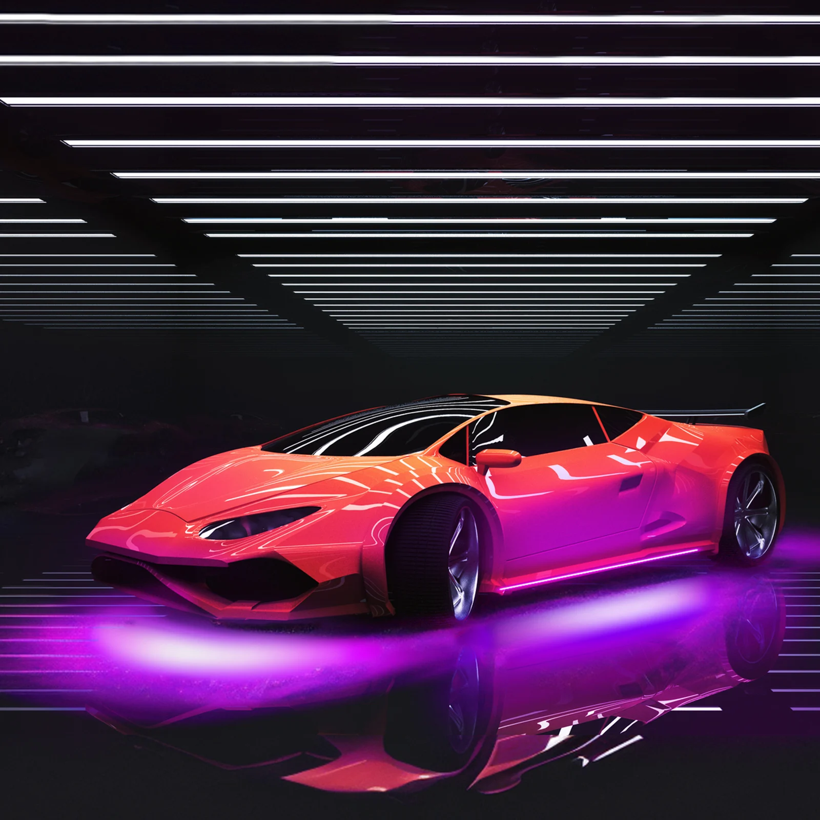

1 set Car Exterior Led Light Strips Multi-Color Kit Remote Control Trim Lights For Auto Underbody Glow Rock Light Kit