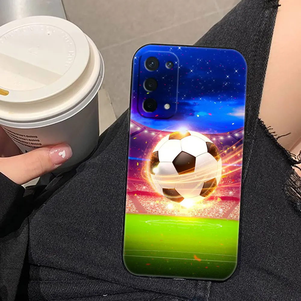 كرة القدم كرة القدم غطاء جراب هاتف ل ممن لهم رينو 14 14F 13 13F 12 11 11F 10 8 8T 7Z 7 6 5 5F 4 4F لايت برو زائد غطاء من السيليكون #3