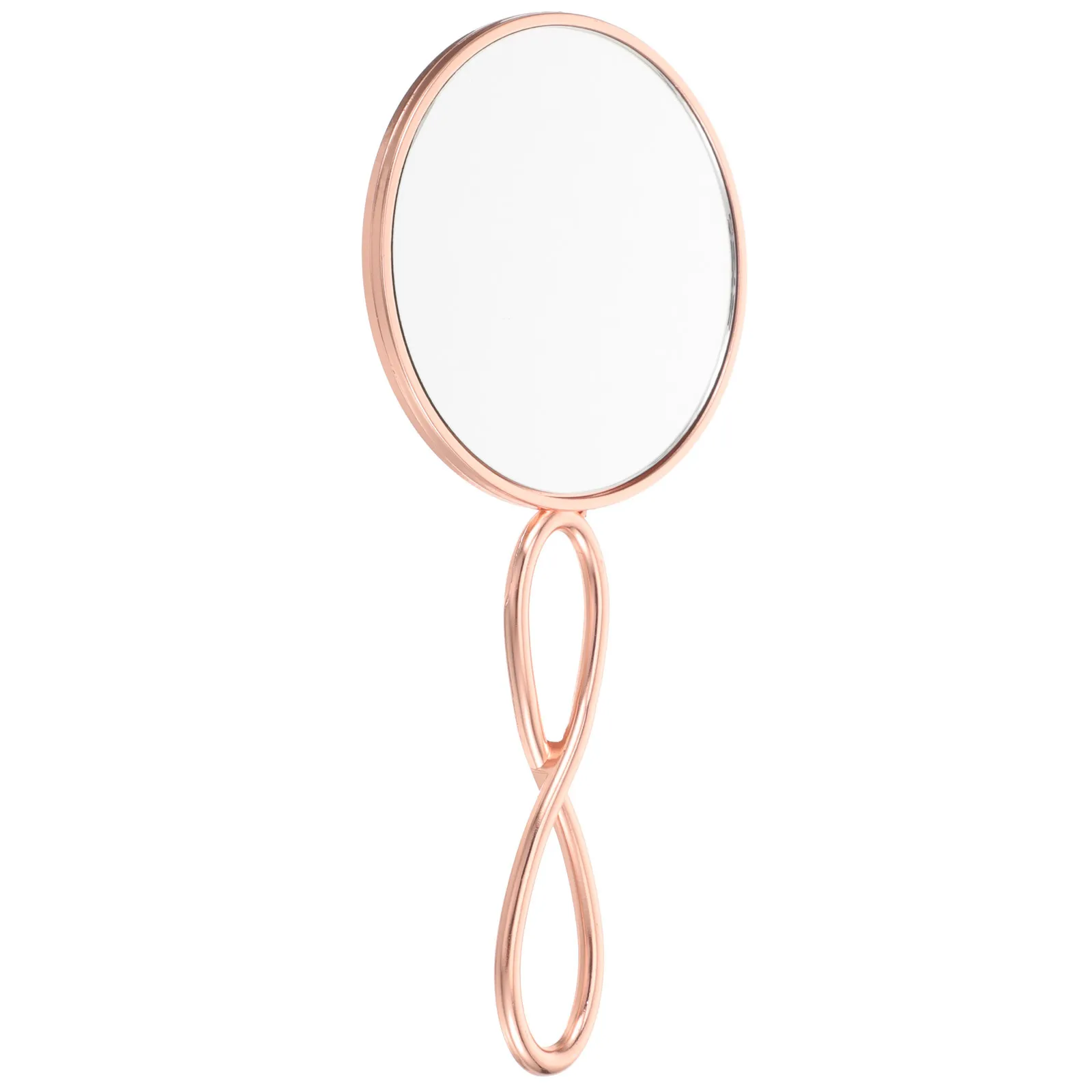 مرآة محمولة للنساء للمكياج، مرآة يدوية خفيفة الوزن للسفر، سطح معدني عاكس عالي الوضوح