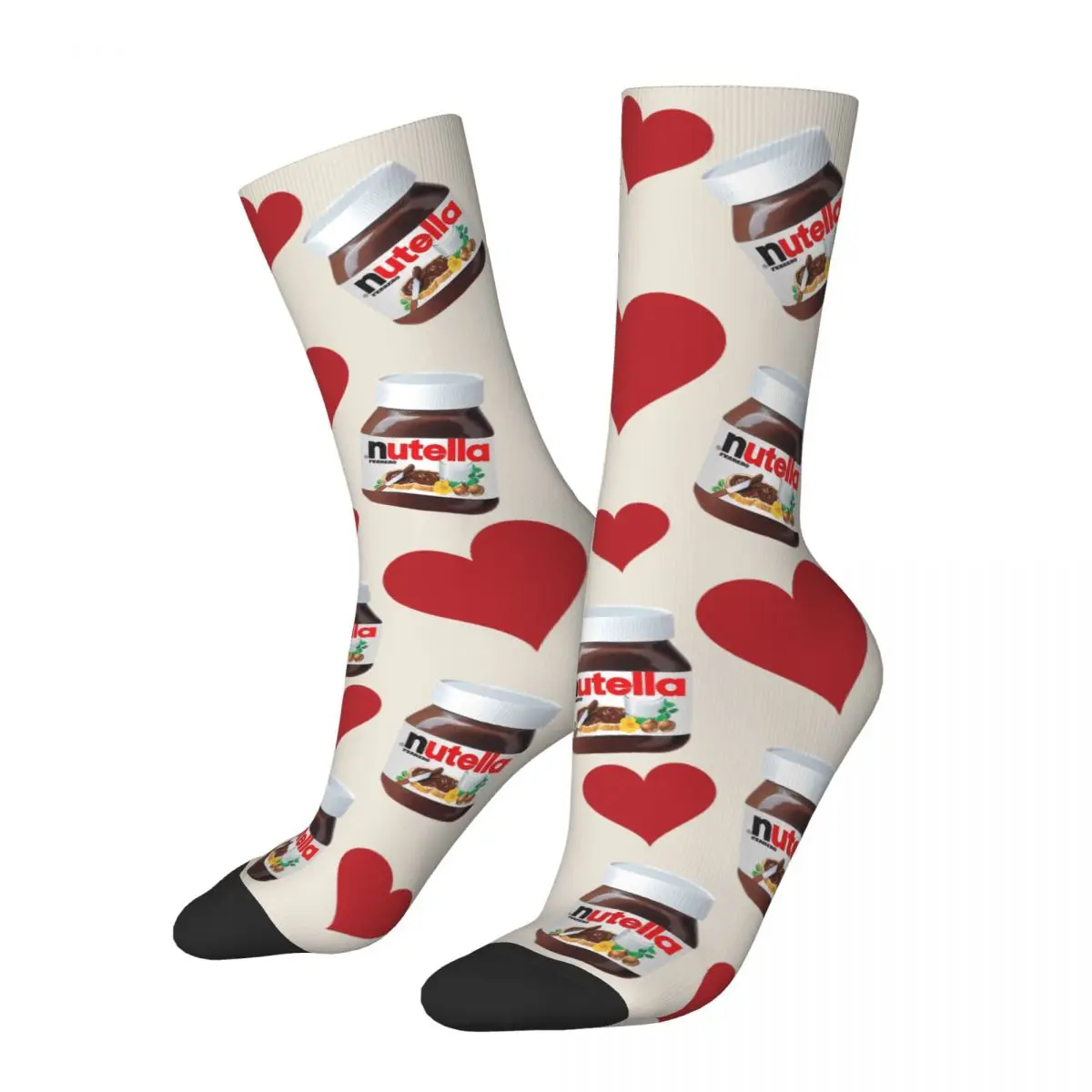 Foods Nutella Cartoon cosy Unisex Socks Running Happy Socks Street Style Crazy Sock