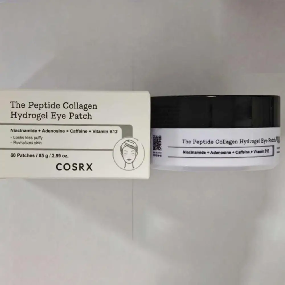 Parche para ojos de hidrogel de colágeno péptido, niacinamido, adenosina, cafeína, vitamina B12, Original coreano, 60 uds., parches para el cuidado de la máscara de ojos