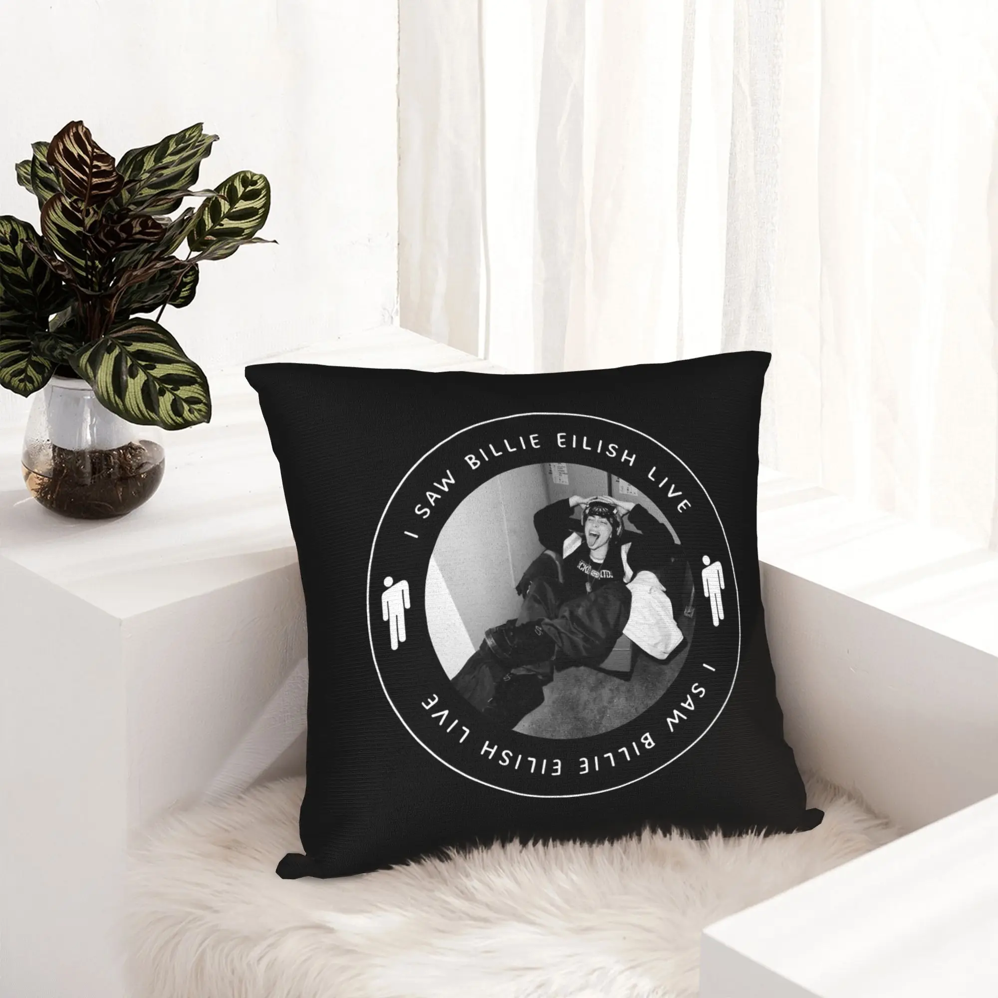 I saw BE Billies  Pillowcase Printed Polyester Cushion Cover Gift  Throw Pillow Case Cover Sofa Dropshipping 45*45cm