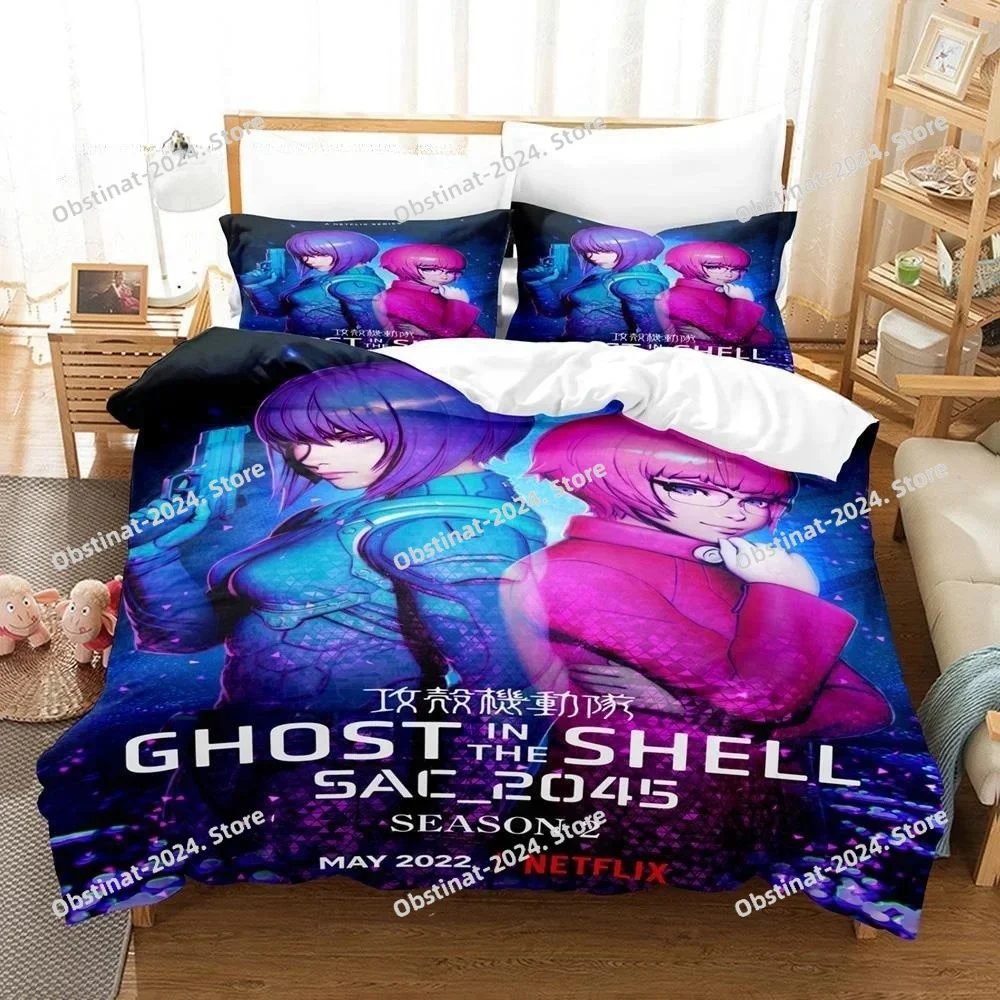 

3D Anime Bed Sheet Ghost In The Shell Bedding Set Single Twin Full Queen King Size Bed Set Adult Kid Bedroom Duvet cover Sets