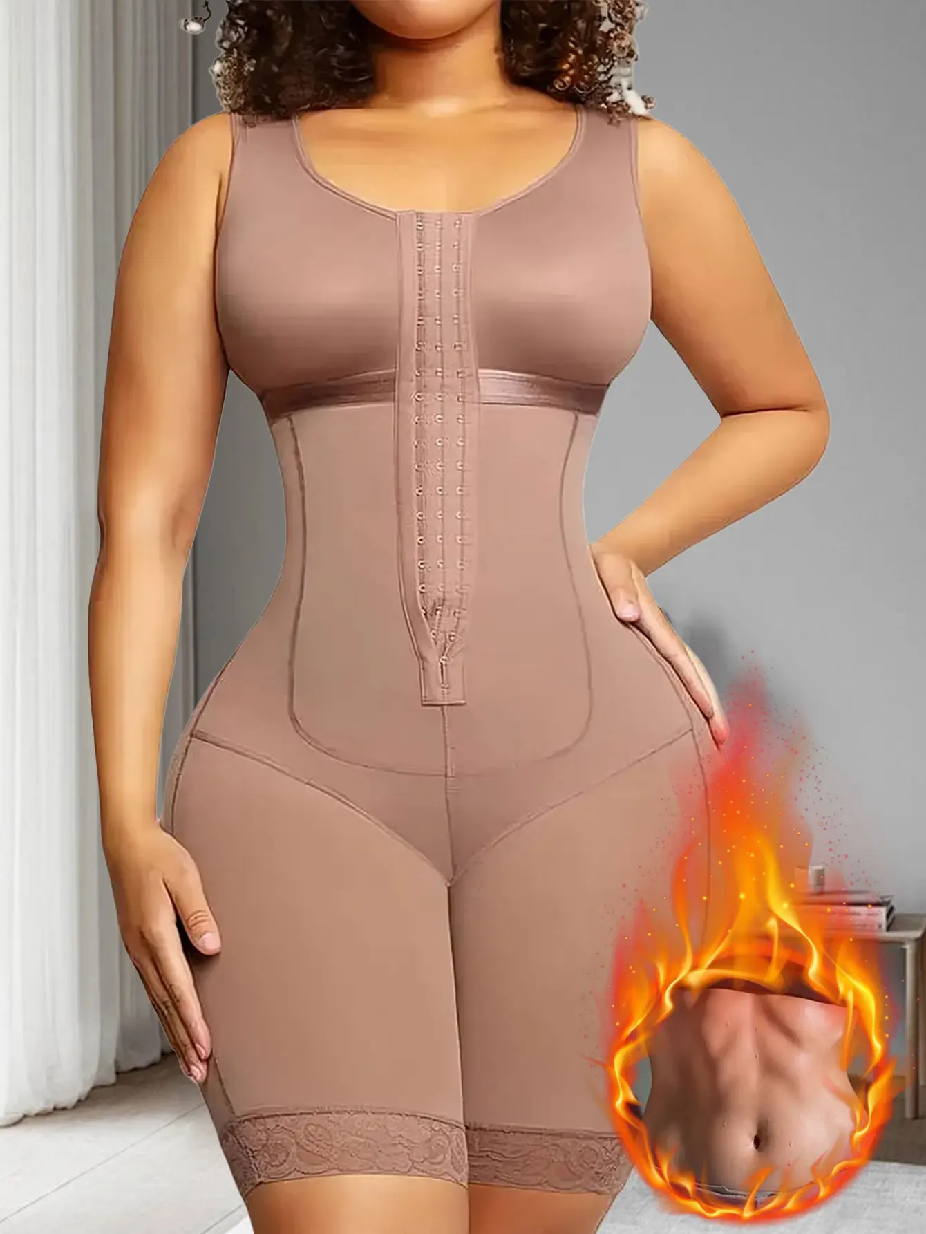 Faja postoperatoria moldeadora de cuerpo completo con Control de barriga para mujer, faja posparto para esculpir el vientre plano