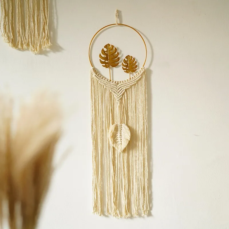 Handwoven Dreamcatcher Tapestry Birthday Gift for Room Fringe Wall Hanging Fashionable Present Cotton Wall Decoration Tapestries