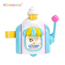 Máquina de espuma de helado para niños pequeños, juguetes de baño para coche, máquina de juego de espuma de burbujas, succión potente, delicado