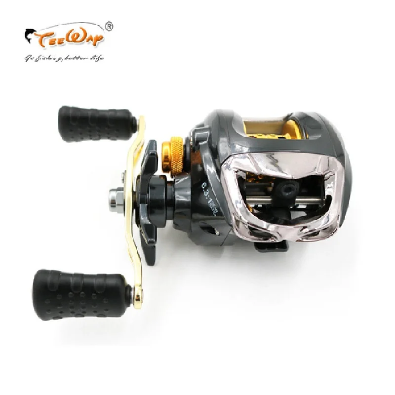 Teeway LG200 Baitcasting Fishing Reel Right Hand Anti Line Tangling Saltwater Freshwater Lure Fishing Accessory for Anglers
