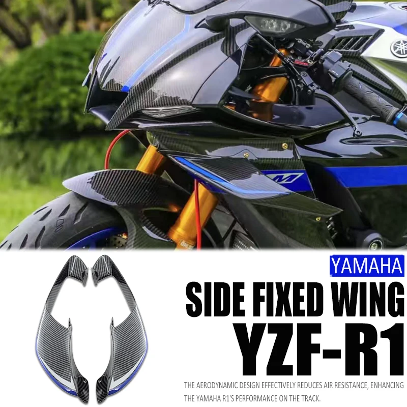 New Motorcycle Fairing Fixed wing For Yamaha YZF R1 R1M Red Carbon YZF-R1 2020 2021 2022 2023 2024 2025 Spoiler Wing Aerodynamic