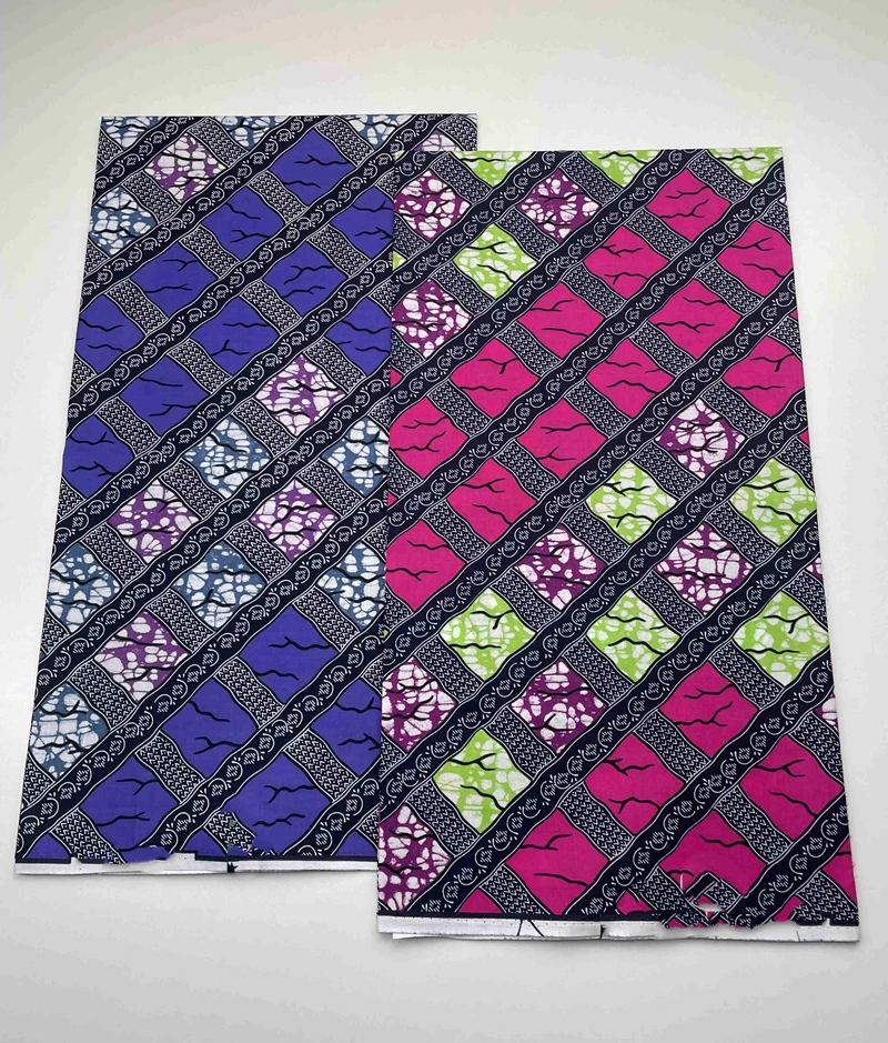 100% Original Real Super Fabric Ankara Fabric African Wax Fabric Ankara Block Prints Batik Dutch Fabric 6yards For Wedding