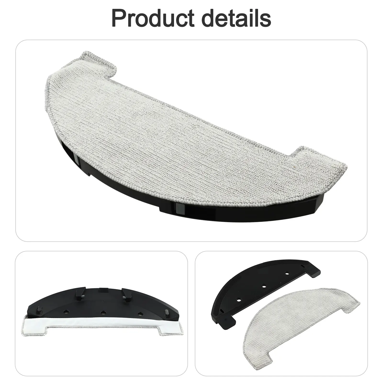 For MONSGA MR1 Robot Vacuum Cleaner Mop Bracket and Mop Pads Kit Replacement Set for Maintaining Optimal Cleaning Function