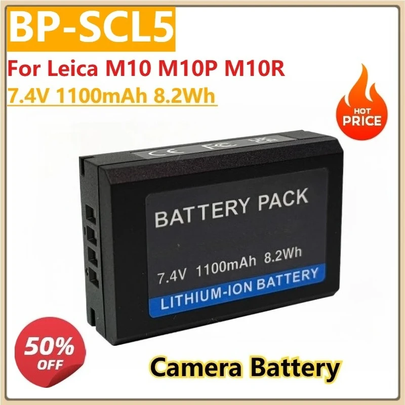 

New Cameron CS-BDC10MC BP-SCL5 7.4V 1100mAh 8.2Wh Camera Battery 24003 for Leica M10 M10P M10R
