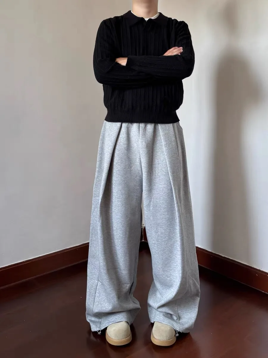

ay Casual Pants Loose Wide Leg Pants ex Comfortable Drapey Relaxed Fit Straight Leg Trousers for Men And Women