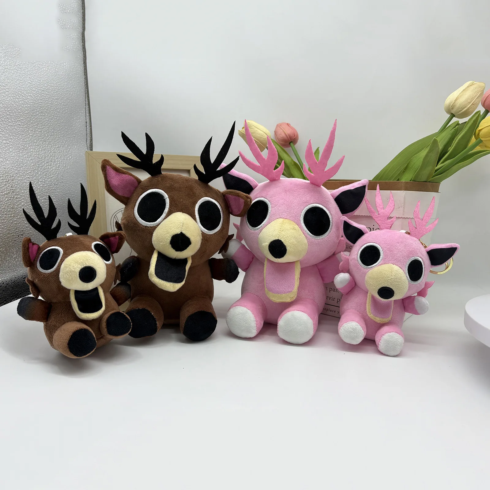 Nuevo juego 99 noches en el bosque ciervo Cosplay muñeca de peluche divertido colgante muñecas postura de pie Terro alce juguete regalos