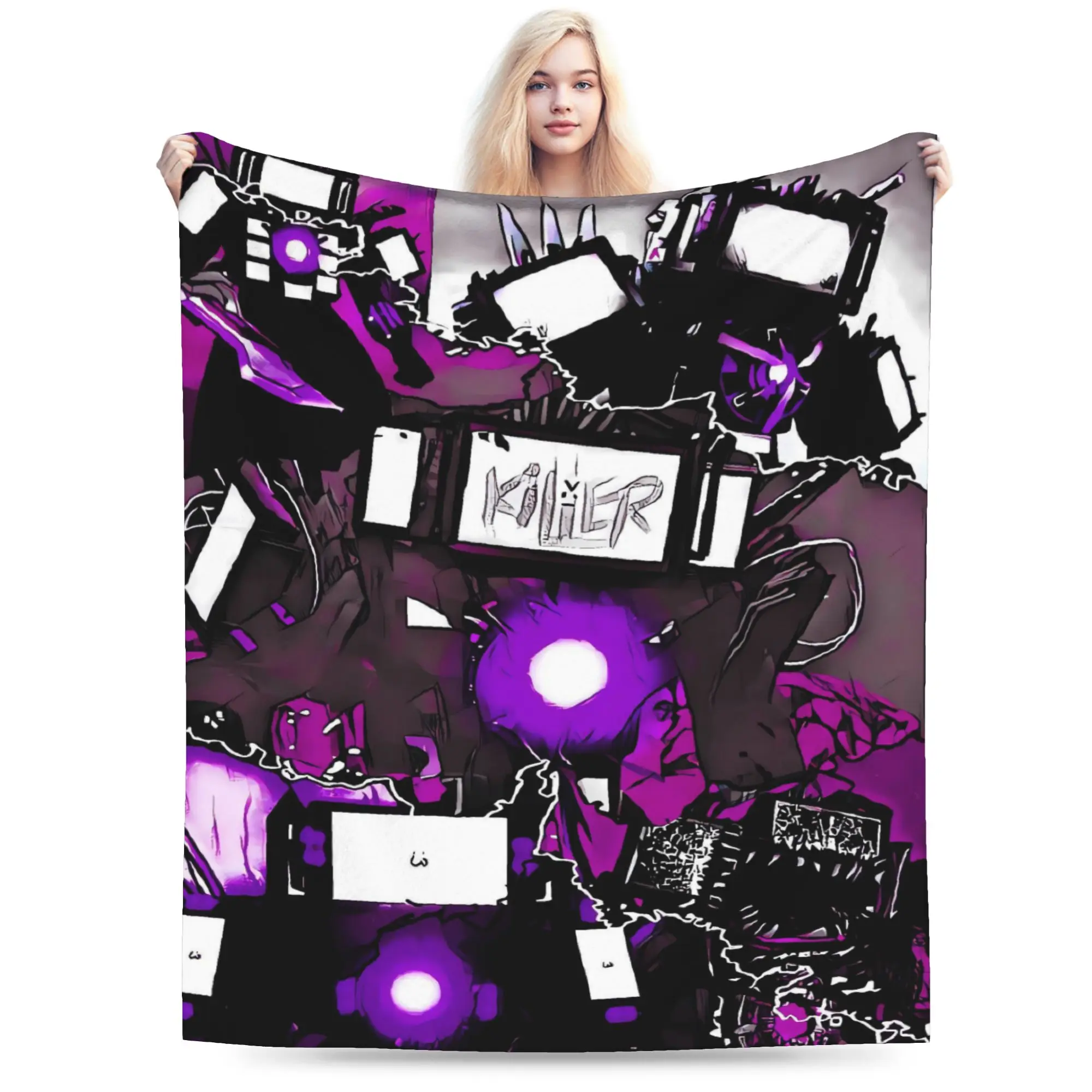 Titan Tv Man Of Multiverses Flannel Blanket  Soft Bedding Throws for Couch Bed Camping Aesthetic Bedspread Sofa Bed Cover