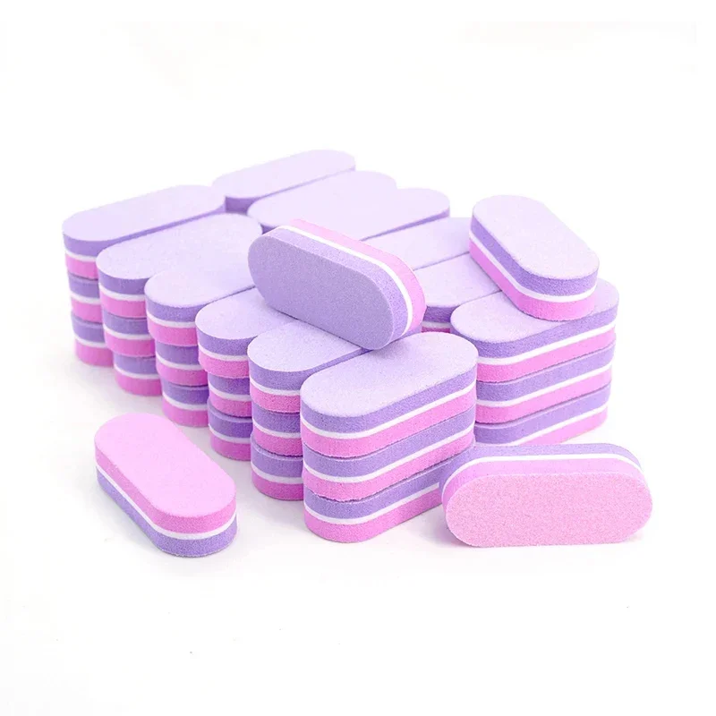 10/20/40 Stuks Mini Nagels Spons Bestand Buffer Blok Dubbele Kleur Buffing Schuren Bestand Pedicure Manicure tool Gel Suplies Accessoires