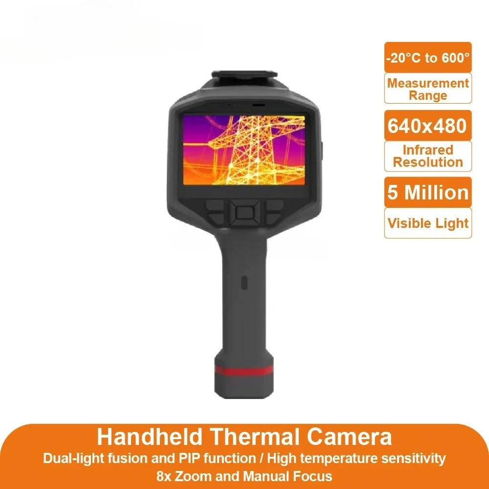 High Resolution Accuracy 256*192 640x480Handheld Industrial Ir Thermal Imager Heat  Thermal Scanner Camera With Pvc Case